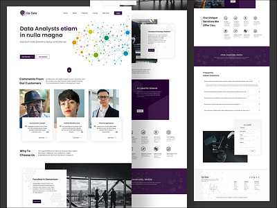 Op Data analysts black data design devoloper figma gray landing page purple stylist ui ux wordpress