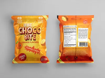 HHC Choco Bite Packaging design (Orange Flavored) branding choco bite packaging design creative package graphic design illustration packaging design