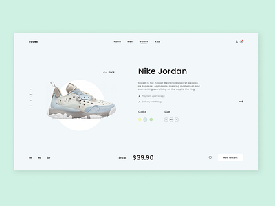 Sneakers Shop blue clean design flat minimal minimalism photo shop site sneakers store studio typography ui vector web white