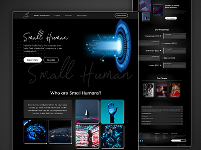 NFT Website - Dark UI UX animation black crypto currency dark ui ux dark website design future graphic design illustration landing page loading it solutions logo minimal nft small human ui ui design ux website