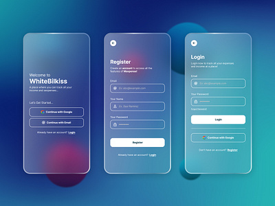 Login & Register Page UI Kit graphical user interface login register signin signup ui ui design template ui kit visual design