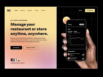 Manage Restaurant or Store Dashboard analytics charts chownow dashboard doordash graph grubhub hero banner merchant order management partner restaurant sales toast uber eats ui ux web web design website