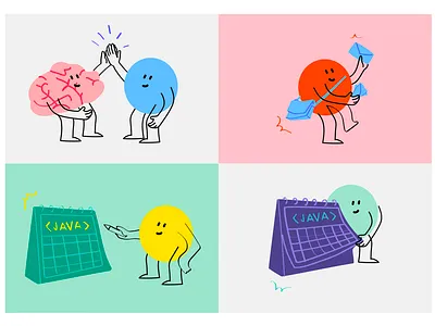 Little coloured men art branding design flat graphic design illustration minimal ui vector