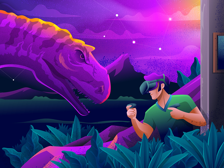 Dribbble - Google Dino Final.png by Tavin Jay Olarnsakul