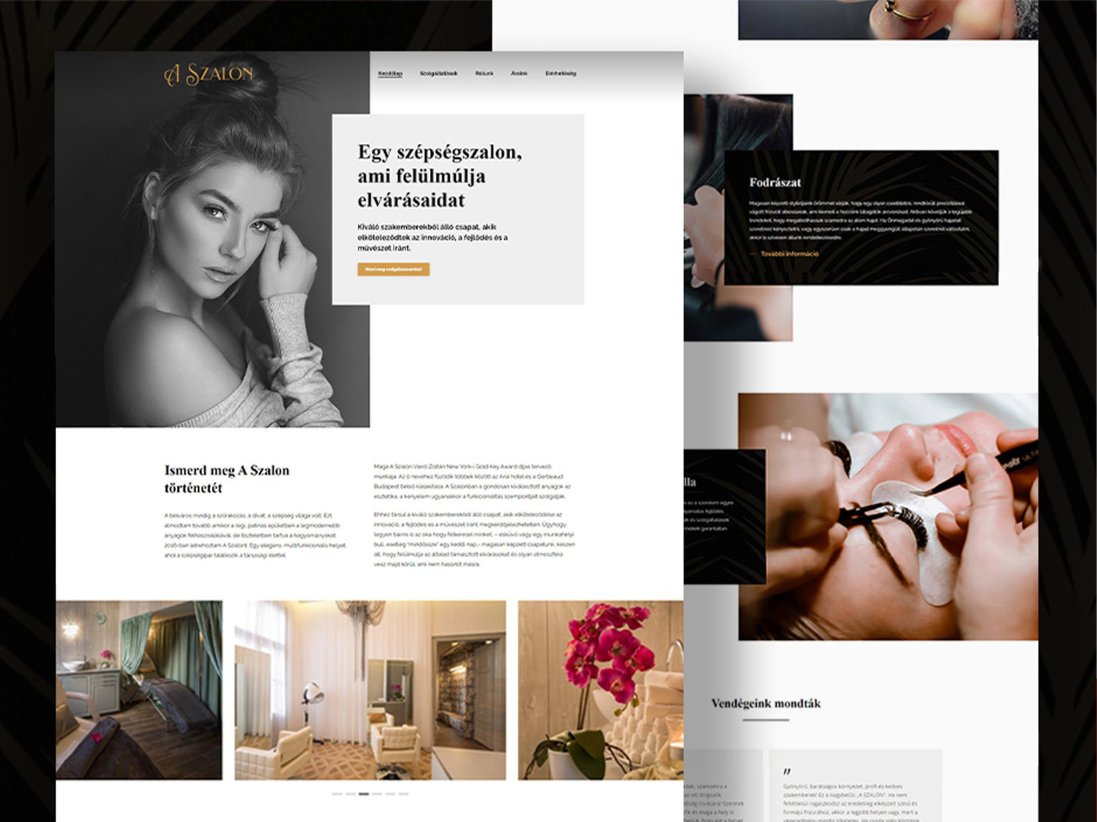 Example of Beauty Salon Web Design - Art deco and the 1920s