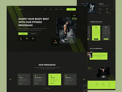 Gym Website design fitness fitness website gym gym website ui ui design ux ux design web design website