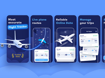 App Store screenshots | Flight Tracker by Applace app applace apple apps appstore aso branding design flight flights graphic design illustration logo minimal mobile screenshots tracker ui ux vector