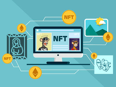 How to Create an NFT Marketplace 3d android animation branding cripto design graphic design illustration ios logo mobile app mobile app development motion graphics nft nft marketplace ui vector