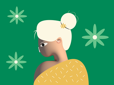 Character/Springtime 3d art branding character digitalart girl graphic design green illustration springtime