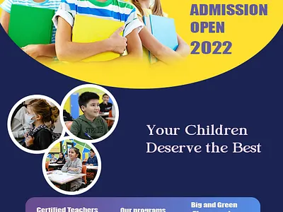 school admission flyer banner design creative flyer graphic design illustration logo photoshop