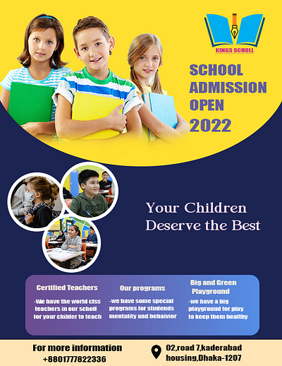 school admission flyer banner design creative flyer graphic design illustration logo photoshop