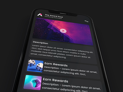 Awardpool App Mockup animation app blockchain ios meta metaverso nfs nfts