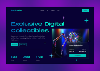 NFT Marketplace Website apps design design figma graphic design hero section nft nft art nft design nft landing nft landing pages nft mobile nft ui nft web nft website nfts ui ui ux user interface web ui design website
