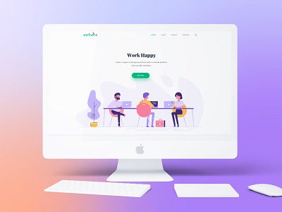 Workwinz | Creative strategy and website design. barabaka branding clean illustration landing ui ux