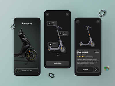 Electro scooter app app app design buy clean design e commerce electro scooter minimal mobile design online online store scooter scooters shop store ui ux