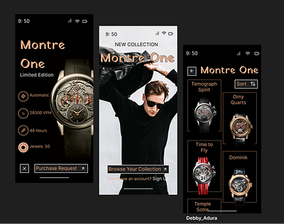 WRIST WATCH APP app branding design mobile app shopping typography ui watches