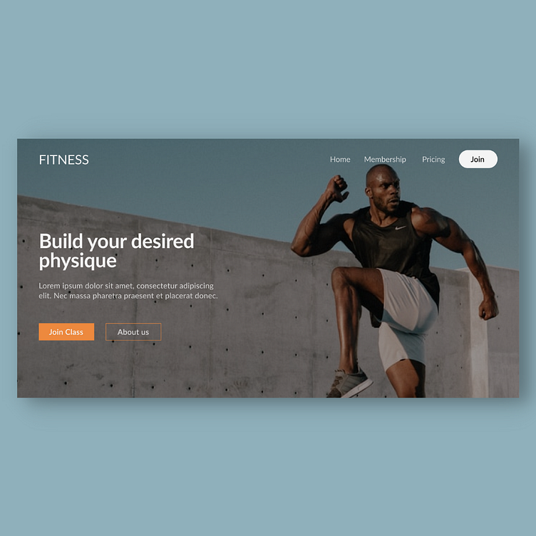 Fitness/GYm website design (hero section) by Yogesh Sengar on Dribbble