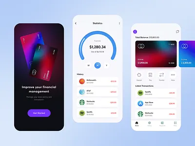 Wallet | Finance app | Fintech App app design bank banking app card clean design credit card financial fintech mobile app mobile design mobile ui online bank pay ui ux vault wallet