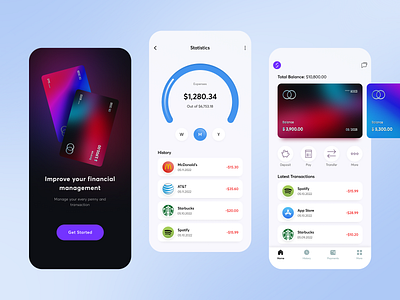 Wallet | Finance app | Fintech App app design bank banking app card clean design credit card financial fintech mobile app mobile design mobile ui online bank pay ui ux vault wallet