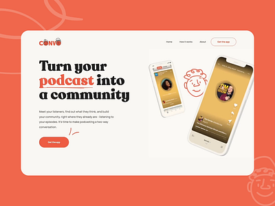 Convo is Live! design illustration landing page interface landing page madebyoutloud ui ui illustration uidesign userinterface ux web website