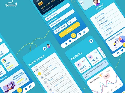 Marketing Agency App - screens app app design marketing app mob mobile app design ui ui design uiux