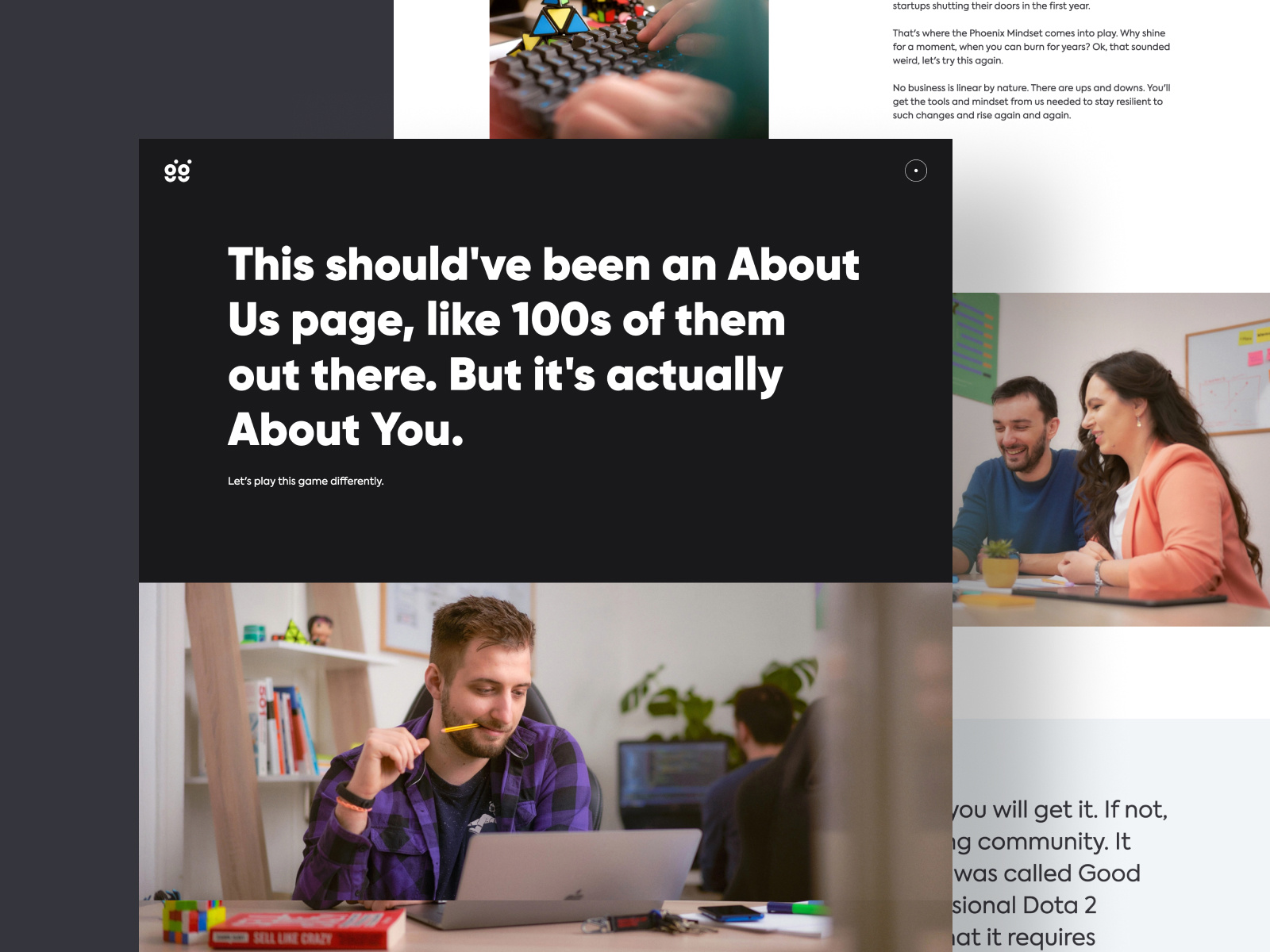 Example of Website UX/UI Design