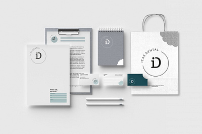 Icas dental. Dental Clinic brand. branding graphic design logo stationery