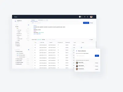 Database tool collection concept dailyui database queries query sql ui web