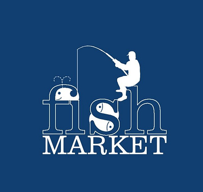 Fish Market design graphics illustrator logo photoshop