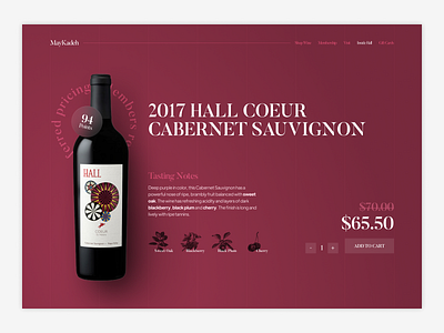 MayKadeh - Online Wine Store commercial design online shop ui ux variable ui