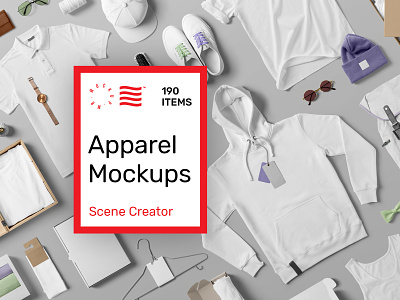 Apparel Mockups apparel box branding bundle design download identity logo mockup mockups packaging psd shoes t-shirt template typography