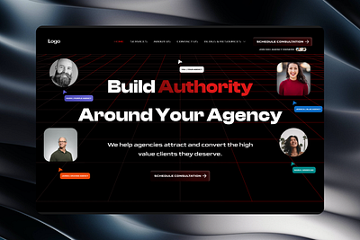 Agency Hero Section || Landing Page animation branding figma logo matrix motion graphics webflow