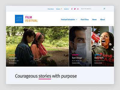 Human Rights Watch Film Festival - Homepage design drupal human rights human rights watch nonprofit ui design ux design web design website