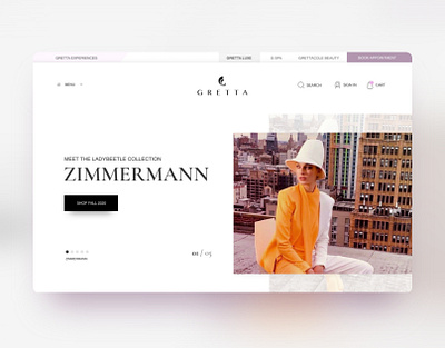 Gretta Cole - UX | UI Design ecommerce fashion ui ux web design