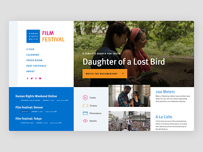 Human Rights Watch Film Festival - Style Tile 2 design drupal human rights human rights watch nonprofit ui design ux design web design website