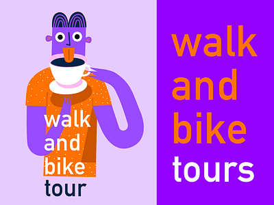 walk and bike 2d app bike brand branding character design flat gradient graphic graphic design illustration story ui vector