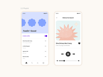 Music player anima app animation auto animate design illustration web