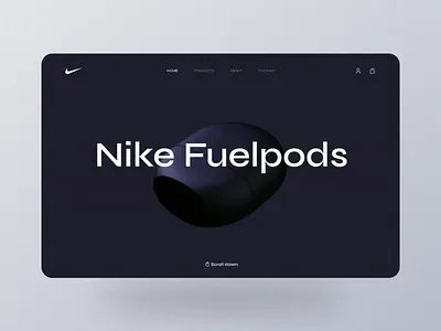 Web design. Interaction on scroll 3d animation airpods apple design beats buds dark mode earpods fuelbuds headphone headphones interaction landing page nike principle scroll web web animation web design