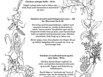 Menu - layout and illustration design illustration layout