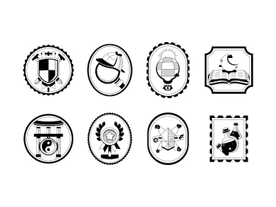 Book stamp collection book brand branding concept design graphic design illustration reader stamp vector visual identity