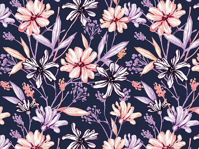 Abstract floral pattern illustration