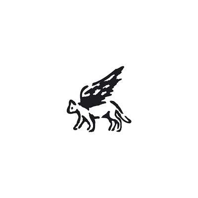 Winged Cat Logo angel angelic animal animals buy cat cats draw drawn fly logo logos logos for sale logotype pet pets sale sales wing winged