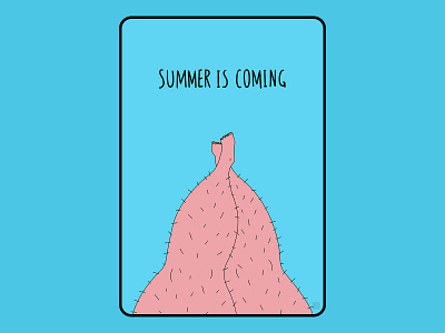 Summer Is Coming illustration poster