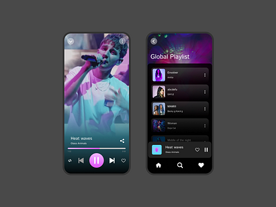 #dailyUI - day 9 Music Player dailyui figma music player