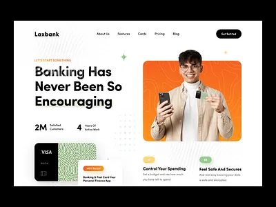 Banking Web Header bank app bank finance banking banking website clean finance finance website fintech web design fintech website hero section online bankign orix sajon ui uiux web web design web3 webdesign website