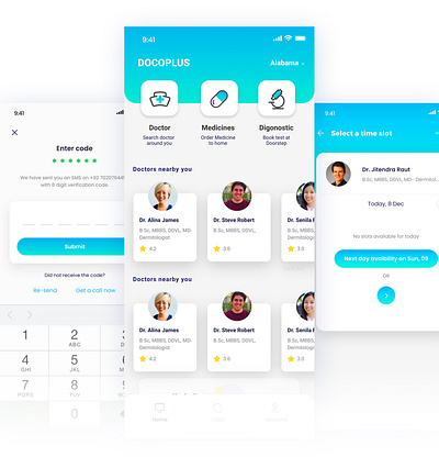 Medical Application UI application appointment branding clinic doctor figma graphic design medical online ui ui design uiux ux