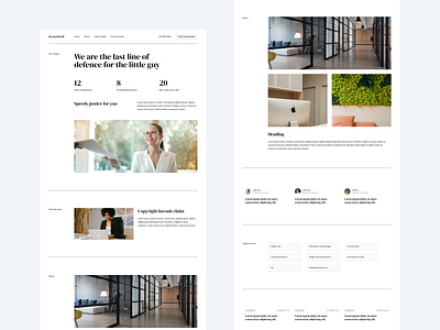 Web Design for Law Firms attorney clean concept design landing page law firm minimal simple typography ui web design website