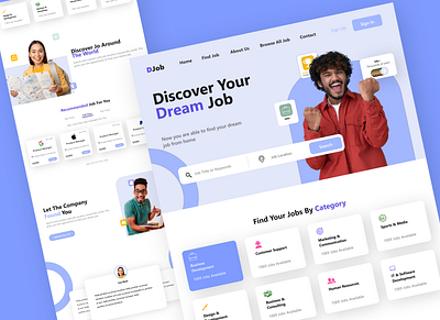 Discover Your Dream Job Website Layout Template dream job website free job website layout job website job website layout ui website website layout website layout free website template website template free websites