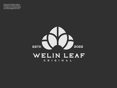 Welin Leaf Logo Design lettermark