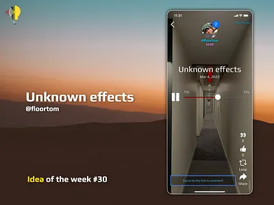 Idea of the week #30 blue guitar light bulb like mountain music profile red share